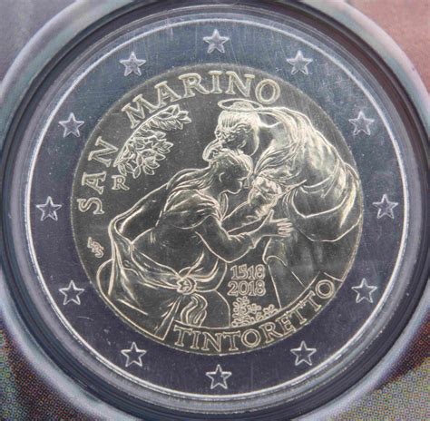 San Marino 2 Euro Coin 500th Birthday Of Jacopo Tintoretto 2018