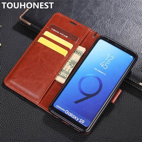 Flip Wallet Leather Case For Samsung Galaxy S9 Plus Flip Cover Case For