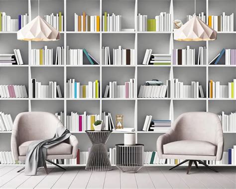 Modern Home Library Zoom Background Beibehang Custom