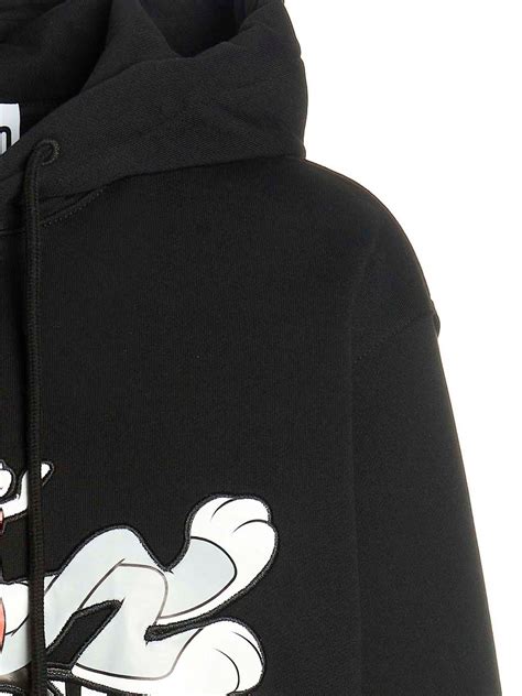 Moschino Bugs Bunny Print Hoodie In Black Modesens