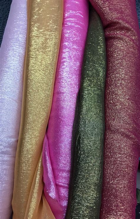 Silk Metallic Lame Fabric Sold By The Yard Gapsaar Etsy