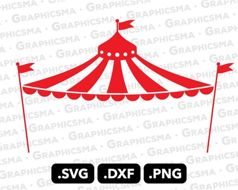 Circus SVG File Circus DXF Circus Png Carnival Red White Etsy Canada