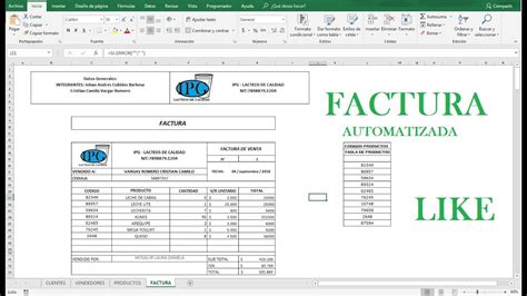 Como Hacer Una Factura Automatizada En Excel Youtube