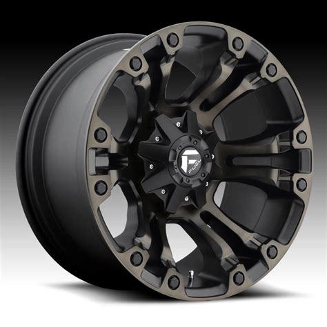 Fuel Vapor D569 Matte Black Machined W Dark Tint Custom Truck Wheels