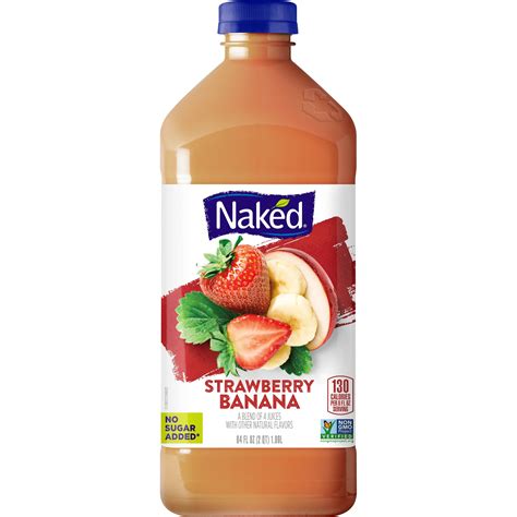 Naked Juice Fruit Smoothie Strawberry Banana 64 Oz Bottle Walmart
