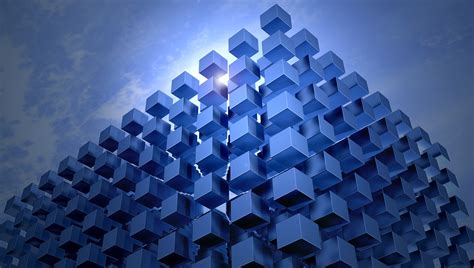 Cubes 3d Blue 4k Hd Wallpaper Rare Gallery