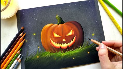 Evil Jack O Lantern Drawing Tarotcardsartillustrationthemoon