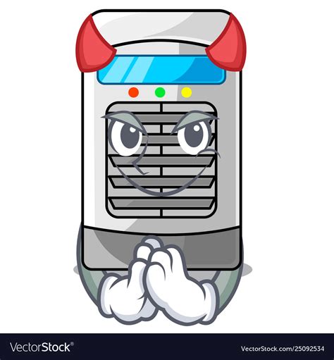 Devil Air Cooler Isolated With Cartoon Royalty Free Vector