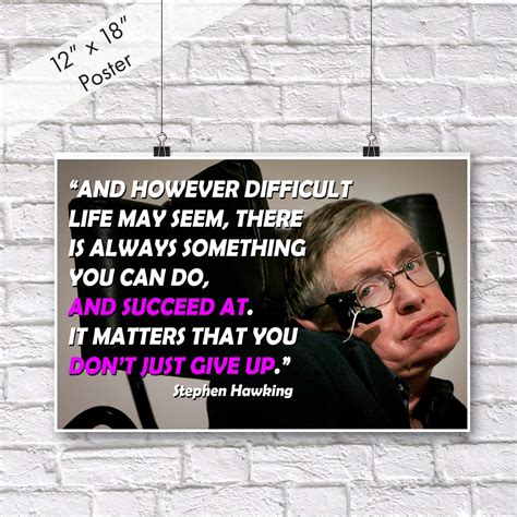 Buy Stephen Hawking Poster Quotes Physics Posters Science Classroom Growth Mindset Math Babe