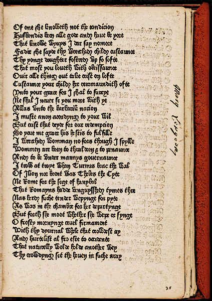 Page From The Canterbury Tales By Geoffrey Chaucer Picture