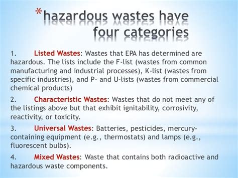 Types Of Toxic And Hazardous Waste