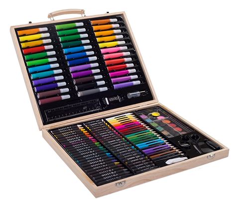 Sunrise Portable Art Set 131 Piece With Wood Case Party Supply Factory