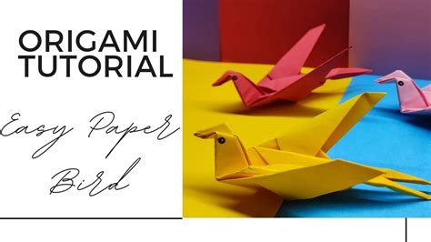 How To Make An Easy Origami Bird Make Easy Paper Bird Diy Paper