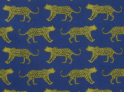 Bright Safari Cheetah Polycotton Print Royal