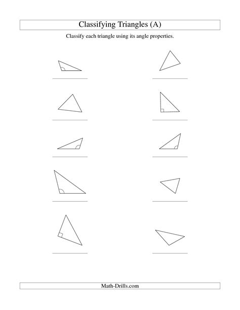 8 Triangle Classification Worksheet