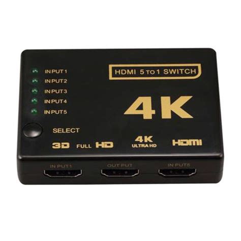 Hdmi Switch 4k Intelligent 5 Port Hdmi Switcher Splitter Supports 4k