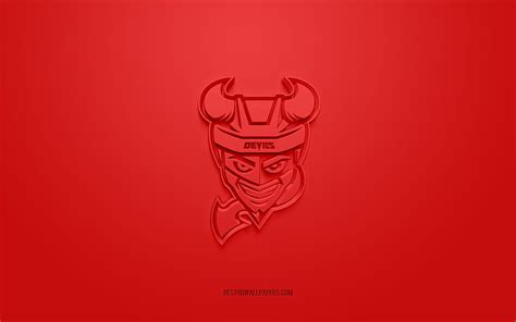 Binghamton Devils Creative 3d Logo Red Background Ahl 3d Emblem