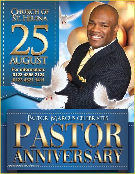Pastor Anniversary Free Flyer Psd Template Free Psd Flyer Templates