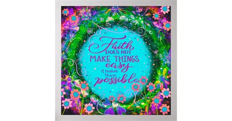 Faith Makes Things Possible Inspirivity Poster Zazzle