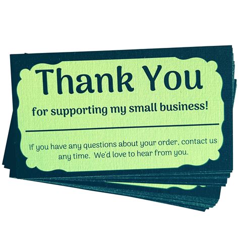 Design And Templates Small Business Thank You Card Template Seller Thank