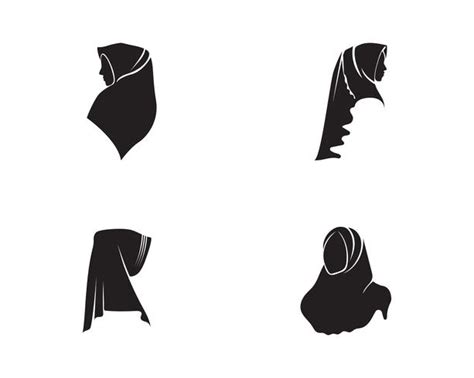 Hijab Siluet Logo Jilbab Satin