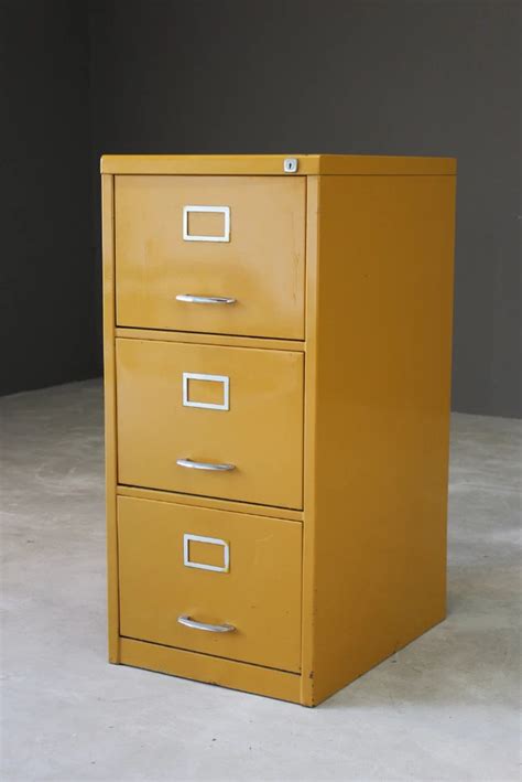 Each filing cabinet delivers a fashionable take on an exterior with deep capacity drawers. Vintage Yellow Metal Filing Cabinet in 2020 | Filing ...