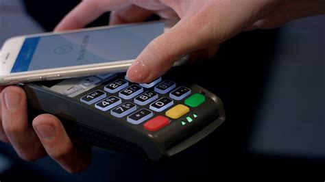 Payment On A Trade Through Mobile Nfc Technology Stock Photo Image Of 5af