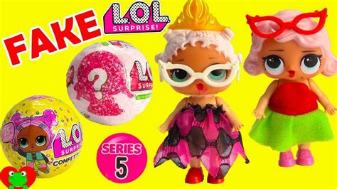 Lol Surprise Dolls Fake Vs Real Series 5 Glitter And Confetti Pop Lol Surprise Dolls Lol
