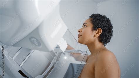 In The Hospital Portrait Shot Of Topless Latin Female Patient With