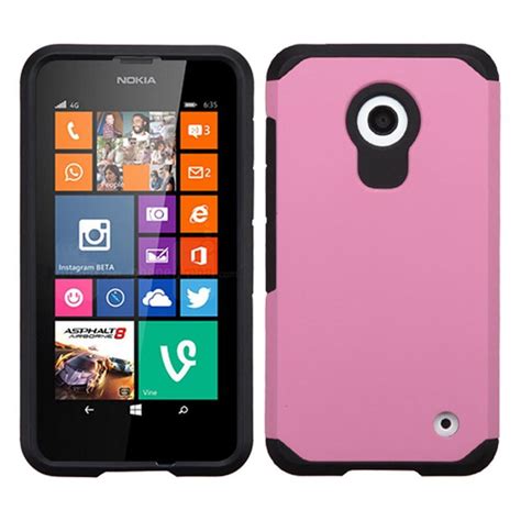 Insten Hard Hybrid Rubber Silicone Case For Nokia Lumia 630635 Pink