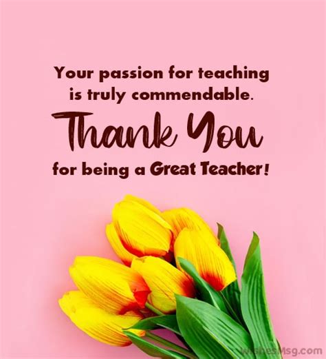 100 Thank You Teacher Messages And Quotes Wishesmsg 2022