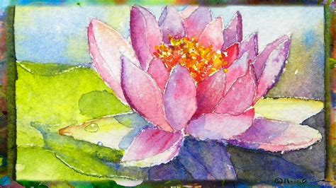 How To Paint The Waterlily With Lotus Flower Miniature Watercolor