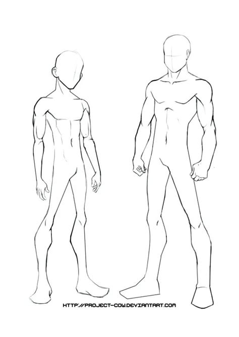 Anime Body Template Male Body Template Prestonbaily Body Template