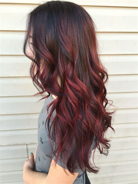 Red Balayage Red Balayage Hair Hair Color Balayage Wine Hair