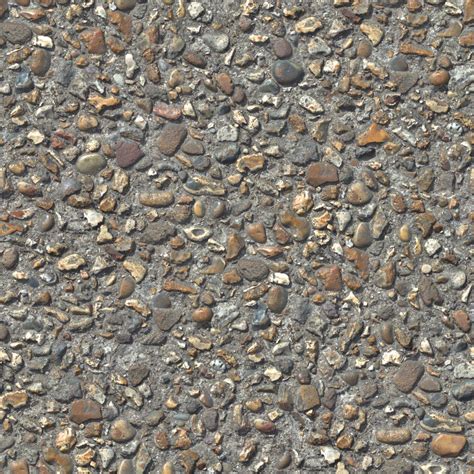 Concrete Cobble Stone 3 Pebble Walkway Seamless Texture 2048x2048
