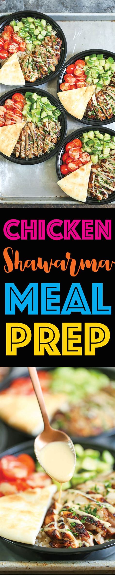 This chicken meal prep recipe features healthy chicken shawarma with a tasty yogurt sauce. Chicken Shawarma Meal Prep | Recipe | Lunch meal prep ...