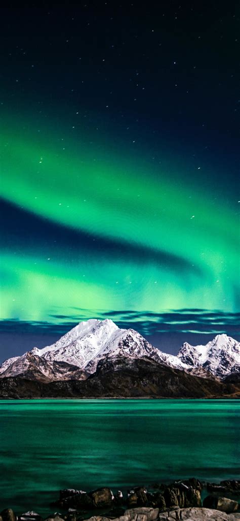 Брошь винтаж aurora borealis чехословакия. Download 1125x2436 wallpaper aurora borealis, green lights ...