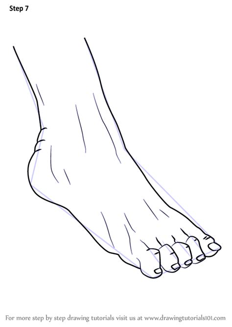 How To Draw Realistic Foot With Pencils Feet Step By Step