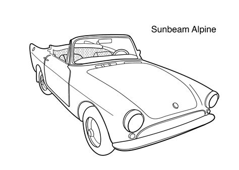 Select from 35657 printable coloring pages of cartoons, animals, nature, bible and many more. Super car Sunbeam Alpine coloring page for kids, printable ...