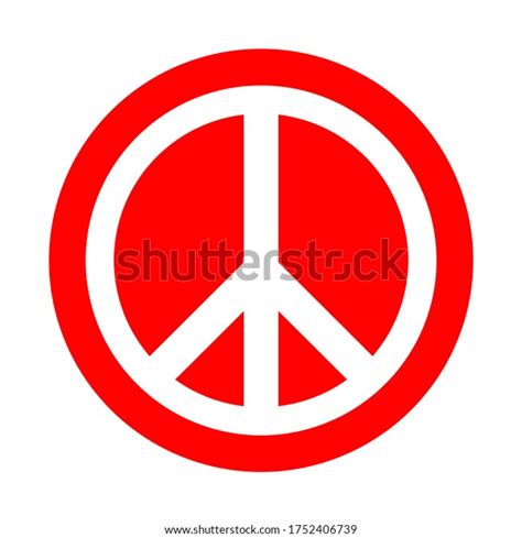 Hippie Peace Symbol Icon Illustration Stock Vector Royalty Free