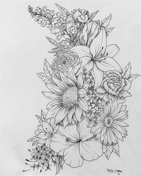 Flower Tattoo Drawing Nice