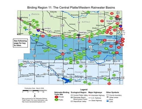 To View Printable Region Map Nebraska Birding Trails