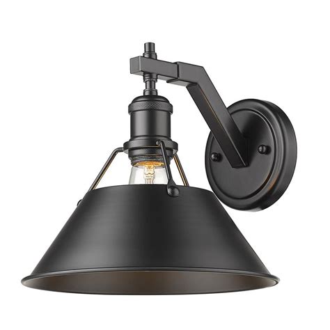 This fixture with black finish steel comes with a clear oversized dome glass shade and has dual angled supports underneath the socket. Orwell 1 Light Wall Sconce in Matte Black with Matte Black ...