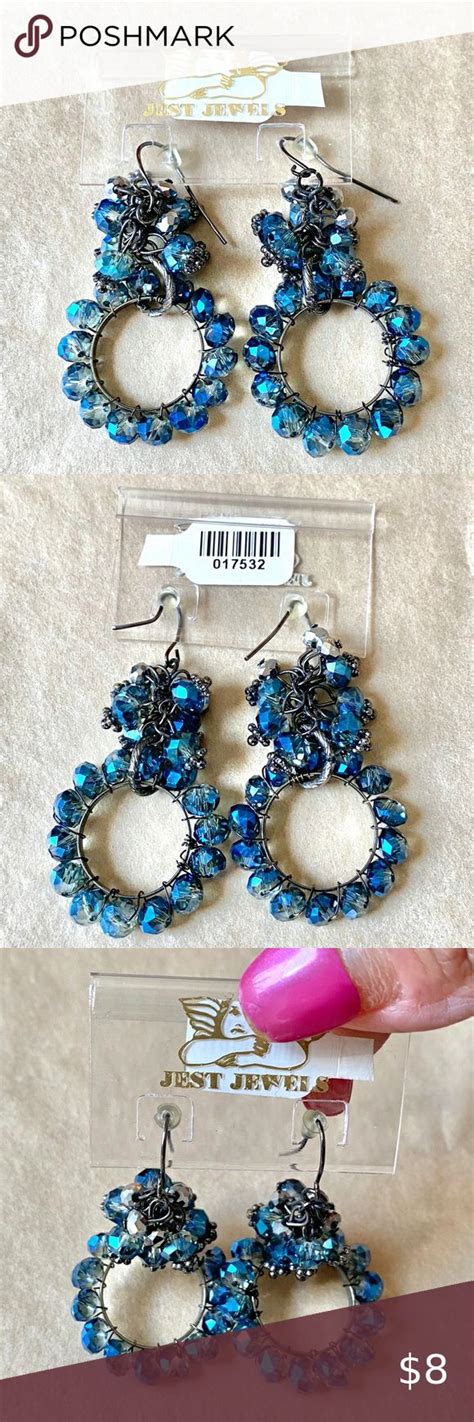 🦋nbw ‘jest Jewels Vintage Blue Beaded Earrings Blue Beaded Earrings