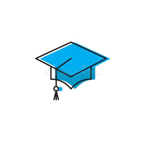 Graduation Hat And Diploma Icon Color Line Outline Vector Sign