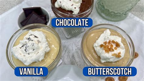 How To Make Homemade Pudding From Scratch 3 Flavors Youtube