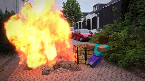 Creeper Explosion In Real Life Youtube