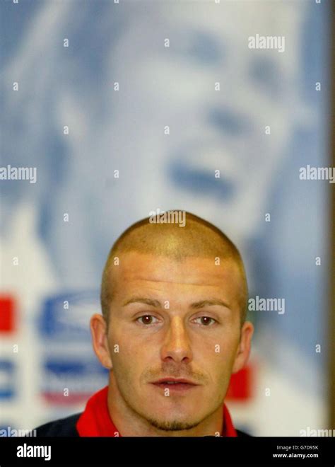 England Captain David Beckham During A Press Conference At Old Trafford