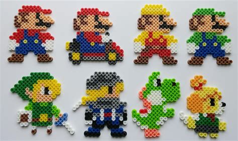 Super Mario Maker Costumes Perler Beads By Kamikazekeeg Perler Bead