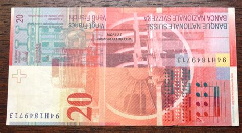 Switzerland Circulate 20 Swiss Francs Banknote Note But See Below
